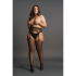Fishnet and Lace Garterbelt Stockings - Plus Size