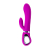 JOS JOLY, Vibrator with clitoral stimulator with WOW mode, silicone, fuchsia, 19.6 cm