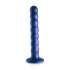 Beaded Silicone G-Spot Dildo - 6.5\'\' / 16,5 cm - Metallic Blue
