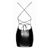 Mini Powerwetlook dress with lace-up back L Noir Handmade