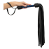 Leather flogger black/royal