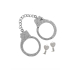 Taboom Bondage Essentials Diamond Wrist Cuffs Silver