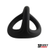 Triple Cock Ring Solid Silicone 40/35/32 mm Size S
