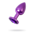 Purple anal plug TOYFA Metal with purple round-shaped gem