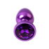 Purple anal plug TOYFA Metal with purple round-shaped gem