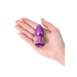 Purple anal plug TOYFA Metal with purple round-shaped gem