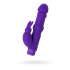 A-TOYS, Vibrator with clitoral stim, Silicone, Purple, 18 cm