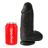 King Cock Grube czarne dildo z przyssawką 22,9cm