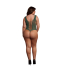 V-Neck Teddy with Opaque Panels - Queen Size