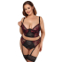 Bra Set black/red 95E/2XL