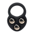 Liquid Silicone Triple Weighted Ball Cockring - Black