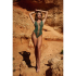 V-Neck Teddy with Opaque Panels - One Size