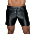 Powerwetlook shorts in comfortable length L Noir Handmade