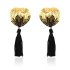 Heart Nipple Cover with Gold Sequins