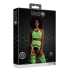 Two Piece with Crop Top and Stockings - One Size - Neon Green