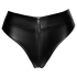 Powerwetlook waisted panties with 2 way zipper L Noir Handmade