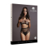 Duo Net Key-Hole Bra Set - One Size