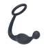 Silicone Cockring with Prostate Stimulator - L - Black