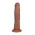 Vibrating and Rotating Regular Curved Cock - 8 / 20,5 cm - Tan