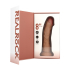 Vibrating and Rotating Regular Curved Cock - 8 / 20,5 cm - Tan