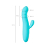 JOS Vibrator-rotator with clitoral stimulation JOS MERRY-SWI, silicone, blue, 20.7 cm