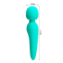 Squishy Head Wand Massager, 7 Functions of Vibration, 5 Levels of Intension