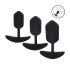 Silicone Weighted Anal Plug Training Set of 3 - Black