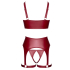 Shelf Bra Set red 80B/M