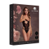 Lace Underwired Open Cup Bodysuit with Adjustable Sliders - One Size - Black
