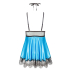 Eve chemise with mask turquoise