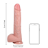 Extra Large Straight with Balls 13 / 33 cm - Flesh