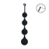 Silicone Waterdrop Anal Balls - XXL - 60mm - Black