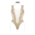 V-Neck Teddy with Opaque Panels - Queen Size