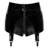 Glam suspender wetlook and vinyl shorts M Noir Handmade