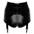 Glam suspender wetlook and vinyl shorts M Noir Handmade