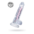 Flexible dildo A-Toys Paret, transparent, 18 cm