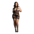 Criss Cross Neck Mini Dress - Plus Size