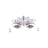 Short Sleeve Teddy and Dazzling Crowned Face Bling Sticker - One Size - Multicolor