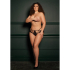 L©na - Brief with Open Crotch and Buttocks, Adjustable Sliders and Golden Details - Plus Size