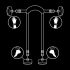 FETISH SUBMISSIVE - MASTER POSITION WITH 4 NOPRENE-LINED HANDCUFFS