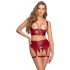 Shelf Bra Set red 85B/L