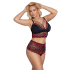 Bra and Briefs black/red 3XL