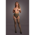 Fishnet and Lace Garterbelt Stockings - One Size
