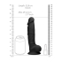 Silicone Dildo with Balls - 9 / 23 cm