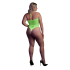 Body with Halter Neck - Plus Size - Neon Green