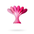 xEROMANTICA Set of 6 vaginal balls K-ROSE,silicone, pink