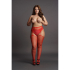 Suspender Rhinestone Pantyhose - Plus Size
