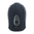 Adjustable Vibrating Silicone Penis Head Stimulator - Black
