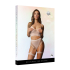 2-Piece Bra Set with Garters - One Size - Pink