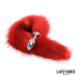 Anal plug with tail Dark Red 40 cm